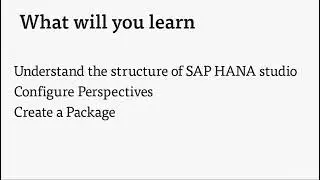 sap hanaAn Introduction to SAP HANA Studio