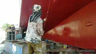 Painting of the newly repaired fish carrier