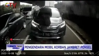 Viral! Aksi Penjambretan HP Pengendara Mobil di Jakarta Pusat #BuletiniNewsMalam 10/10