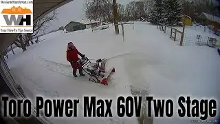 Post Storm As Lori Demonstrates The Toro 60 Volt Power Max E26 Two-Stage Battery Powered Snow Blower