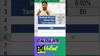 Calculate LOAN EMI in Excel with this simple formula ! #excel #shorts #finance #tipsandtricks