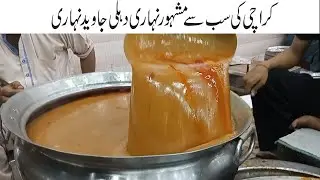 Most Famous Javed Nehari | Street Food Of Karachi | Nalli Maghaz Nehari | Best Street Food