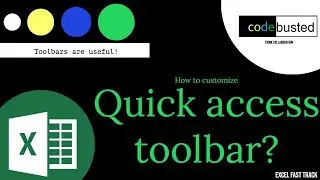 Customize quick toolbar in MS Excel || Basic to Advance Microsoft Excel