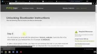 HTC Desire 816 rooting Part 1 Unlocking BootLoader