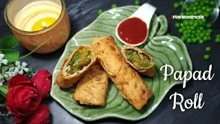 Papad Roll Recipe || Easy Starter recipe || Instant Snack Recipe || Papad Recipe