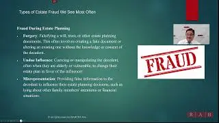 Breaking Down Estate Fraud