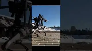 Robot Dog with Machine Gun #policegadgets #bestPoliceGadgets