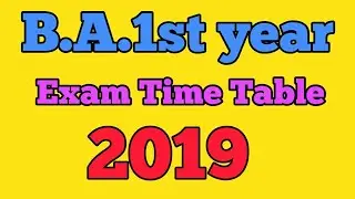 Art's  B.A. (Part :- 1st )  Date sheet exam time table 2020/ JNV University Jodhpur
