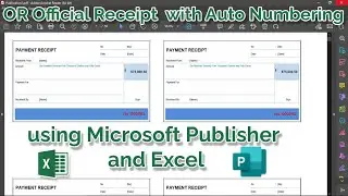 OR Auto Numbering - Official Receipt Auto Numbering Using Microsoft Publisher and Excel - Mail Merge