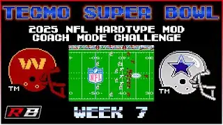 Tecmo Super Bowl &mdash; мод HARDTYPE | ИСПЫТАНИЕ РЕЖИМА ТРЕНЕРА &mdash; Commanders @ Cowboys (7-я неделя) NES