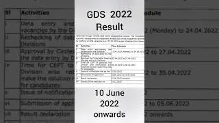 GDS 2022 Result date #gds_result #gds_result_date #gds2022