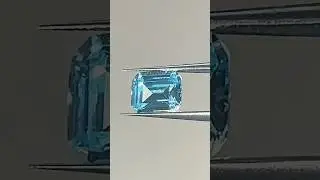 5.5 Carat Vivid Blue Emerald Cut Aquamarine &mdash; Ocean Depths in a Gemstone #Gemstone #Aquamarine #gems