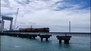 Load deflection test on the New Pamban bridge
