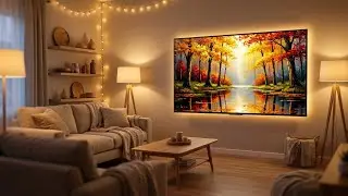 Autumn Forest Reflection  1 Hour Peaceful Fall Scenery  TV Frame & Screensaver