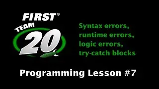 Team 20 Programming - 2021 Java Lesson 7