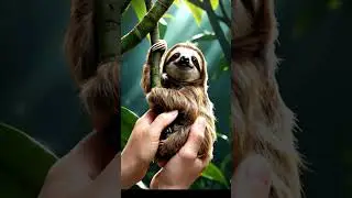 Cutest AI Baby Sloth Ever! 🦥✨ Tiny Jungle Vibes | #Shorts #AISloth #CuteAnimal