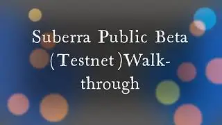💎💎Crypto Beta Testing: Suberra Public Beta (Testnet) Walk-through💎💎