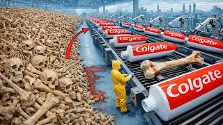 Inside the Largest Toothpaste Factory &mdash; How Animal Bones Become Toothpaste Shocking😱(Hidden Reality)