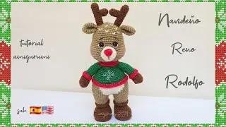 Вязаный крючком рождественский олень Рудольф ЧАСТЬ №1_ #амигуруми #легко #урок