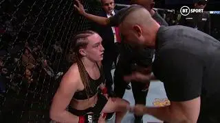 Aspen Ladd explodes out the corner! Coach gets instant reaction and incredible KO!
