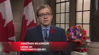 Remembrance Day 2016 Message from MP Jonathan Wilkinson