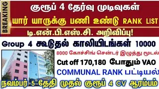 tnpsc group 4 result 2025 | tnpsc group 4 selection list 2025 | tnpsc group 4 document upload tamil