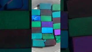 Dyed Teal, Blue & Purple Block Crush