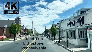 A road trip in Littlestown, Pennsylvania ( 4K  ) For POV Traveling, Studying, and relaxing.