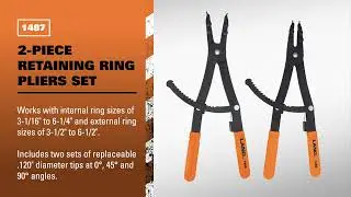 LANG 1487 - 2-Piece Retaining Ring Pliers Set