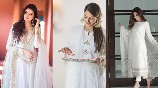 Trendy Decent Party Wear White & off White Dresses Designs For Girls//New Stylish 2022 //Designs