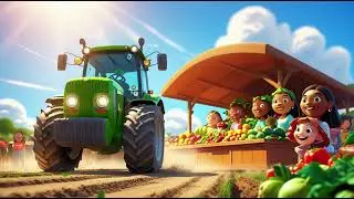 🚜 Traktor f&auml;hrt zum Marktstand | Kinderlieder & Nursery Rhymes