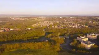 Drone view of Washington Tyne and Wear UK DJI mavic mini