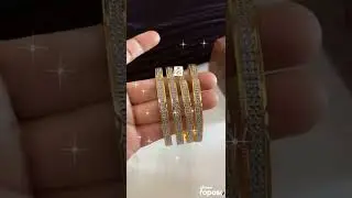 Gold Two Tone Designer 4pcs Bangle : For More Information Download : Play Store : Jewellery Resell
