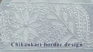 Chikankari border design || Bakhiya, Daarhi phanda || Antrang Creations