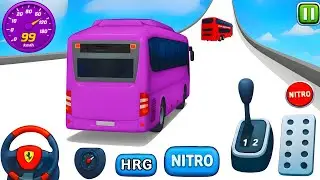 Crazy Bus Mega Ramp Impossible Racing - Гонки на автобусах с мегарампой - Геймплей Android №72
