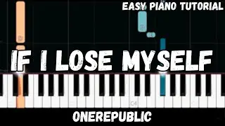 OneRepublic - If I Lose Myself (Easy Piano Tutorial)