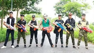 Action Seven S.W.A.T Nerf guns Joker Girl Police Shoot Nerf war