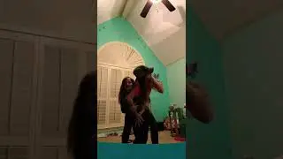Sister was trying to show her butt