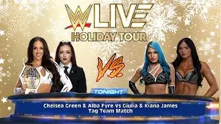 WWE LIVE Holiday Tour in Pittsburgh, PA (2025) : Green & Fyre Vs Giulia & James Tag Team Match