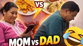 Mom vs Dad 😂 | Pakode vs Momos | Indian Family Food Battle!