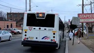 NJT Bus: 40SFW [#5823] Route 90 at Grove Street & Bloomfield Ave