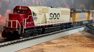 (Grand Opening Of A New Shortline Railroad By WAMX) AERR 6343 Leads The WB Blue Rocket Local