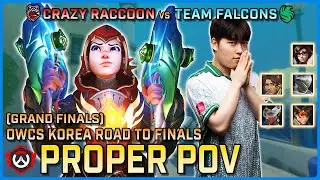 [ Proper ] He's Just TOO Good | Crazy Raccoon vs Falcons | OWCS KOR Road to Finals Grand Finals
