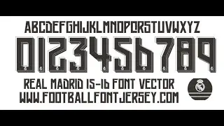 REAL MADRID 2015 2016 FONT TTF AND VECTOR DOWNLOAD