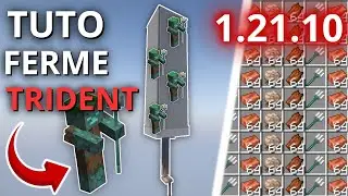 TUTORIAL FOR AUTOMATIC TRIDENT/DROWNED FARM IN MINECRAFT 1.21.10 [FR]