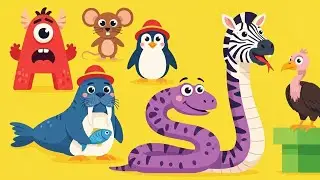 ABC With Animals | Learn A to Z Animal Names for Kids | Elephant ELI & Unicorn | ABC Spotlight