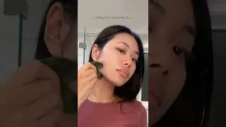 Jade Gua Sha Routine for Begginers | Check How To Use Easy Massage Tool for Snatched Face #shorts
