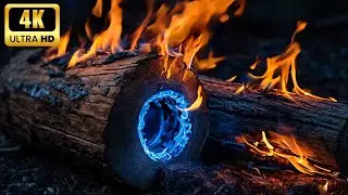 Cozy Fireplace 4K (12 HOURS). Fireplace with Crackling Fire Sounds. Fireplace Ambience #934V