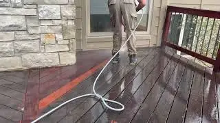 Pressure Washing a Deck in St. Louis