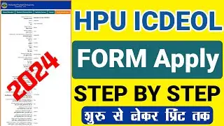 icdeol admission 2024 form fill up | ICDEOL HPU Admission | himachal open university admission